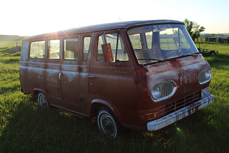 old ford falcon abadoned on a south dakota prairie